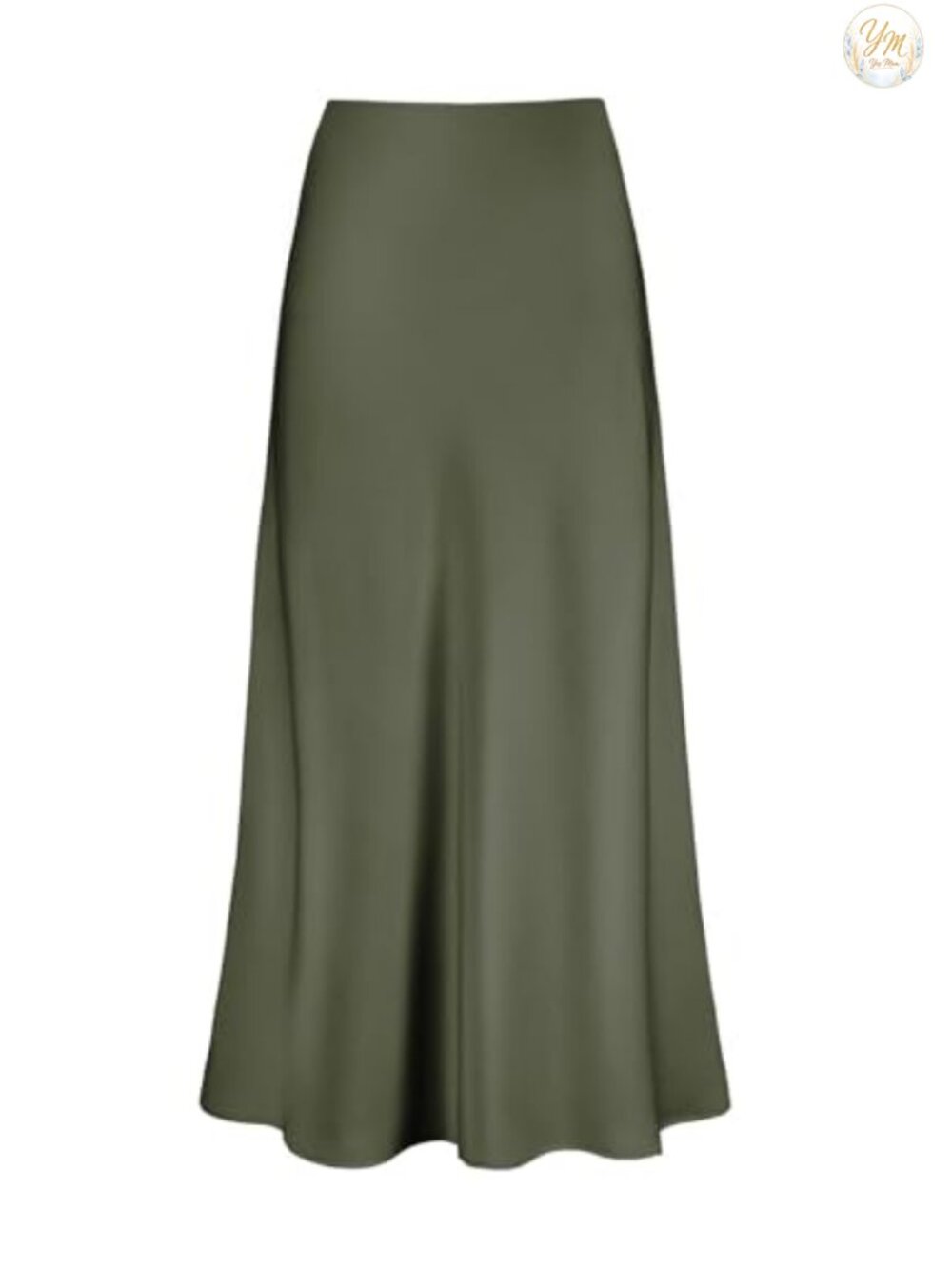 Women's Satin High Waisted Maxi Skirt A Line Silk Long Skirt